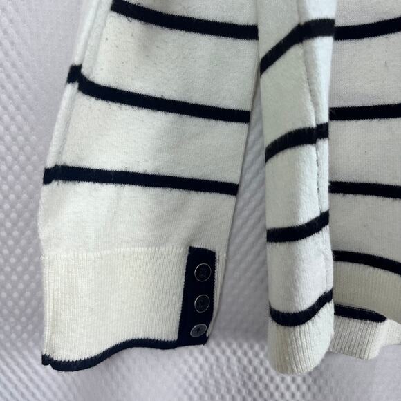 TALBOTS Sweater‎ Women's L Light Striped Ribbon Puff Sleeves (B507) - Picture 5 of 8